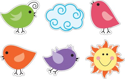 Baker Creek 5 1/2 x 5 1/2 Decorative Accents,  Happy Birds, 36/pk