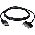 QVS® AST-2M 6.5 USB Sync and Charger Cable; Black