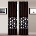 Trademark Global® Lavish Home Katrina 2 Panel Grommet Curtain, Brown