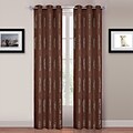 Trademark Global® Lavish Home Katrina 2 Panel Grommet Curtain, Light Brown