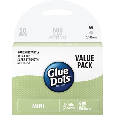 Glue Dots® Mini Dot Sheets School Value Pack, 3/16, 600/Pack
