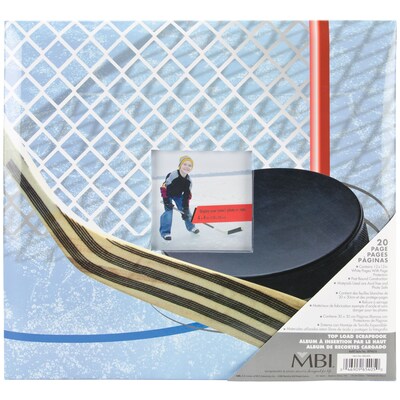 MBI Sport & Hobby Postbound Album, 12 x 12, Hockey