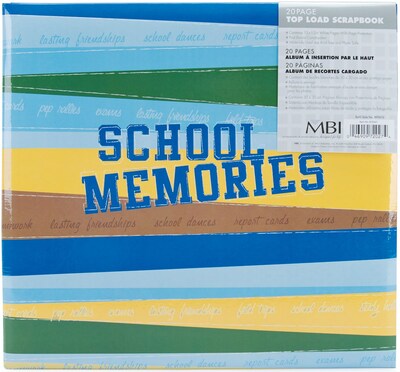 MBI School Memories Postbound Album, 12 x 12, Blue/Green