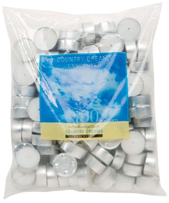 Darice® Unscented Tea Lights, White, 100/Pack