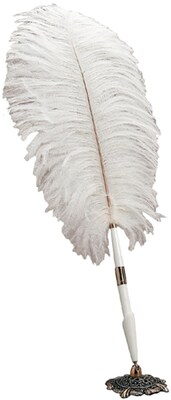 Darice® Feather Pen With Holder, White