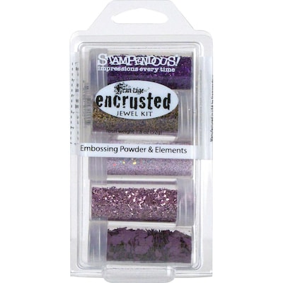 Stampendous® Encrusted 5-Jar Jewel Kit, Purple