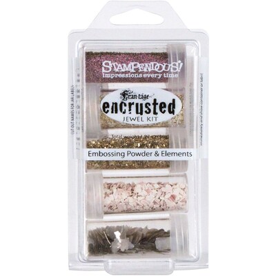 Stampendous® Encrusted 5-Jar Jewel Kit, Pink