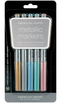 American Crafts™ Metallic Medium Point Marker, 5/Pack