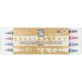 Zig® Memory System Calligraphy Dual-Tip Markers, 4/Pack
