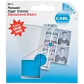 Carl® Brands Personal Paper Trimmer Replacement Blades, Straight