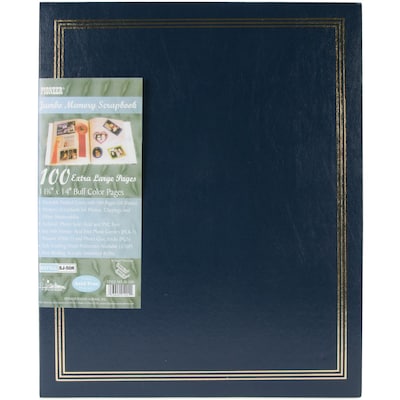 Pioneer® Postbound Jumbo Album, 11 x 14, Navy Blue