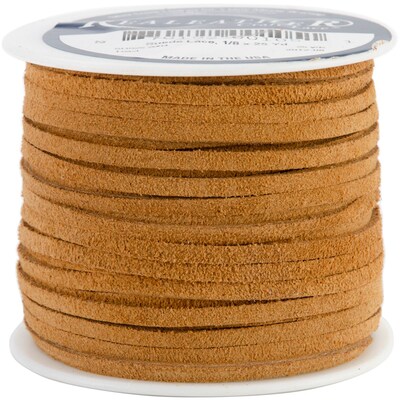 Silver Creek 1/8 x 25 yds. Suede Lace, Toast