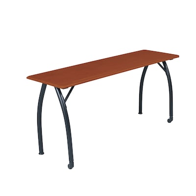 Balt Mentor 60 Seminar Table Wood/PVC Seminar Table With Black Legs, Cherry
