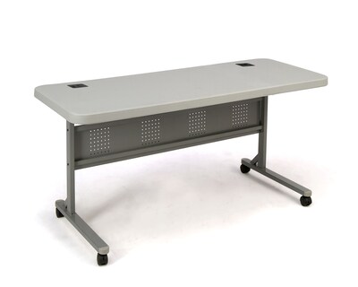 NPS #BPFT-2460 24 x 60 Flip-N-Store Table, Speckled Grey /Grey Hammer-Tone- 4 Pack