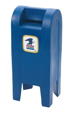 Angeles® Blue Polyethylene Mailbox, 32" x 13 3/4"