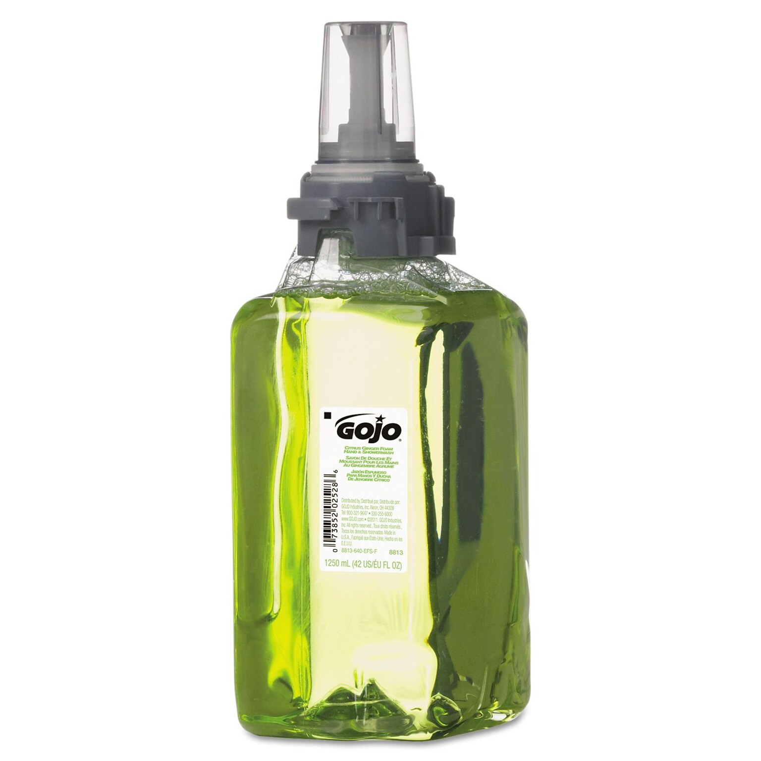 GOJO Foaming Hand Soap Refill for ADX 12 Dispenser, Citrus Ginger Scent, 1250 ml., 3/Carton (GOJ881303)