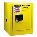 Justrite Sure-Grip 22 x 17 x 17 EX Countertop Safety Cabinet, 4 gal, Yellow