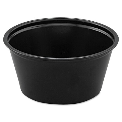 Solo B200EN Souffle Portion Cup, Black, 2 oz., 2500/Pk