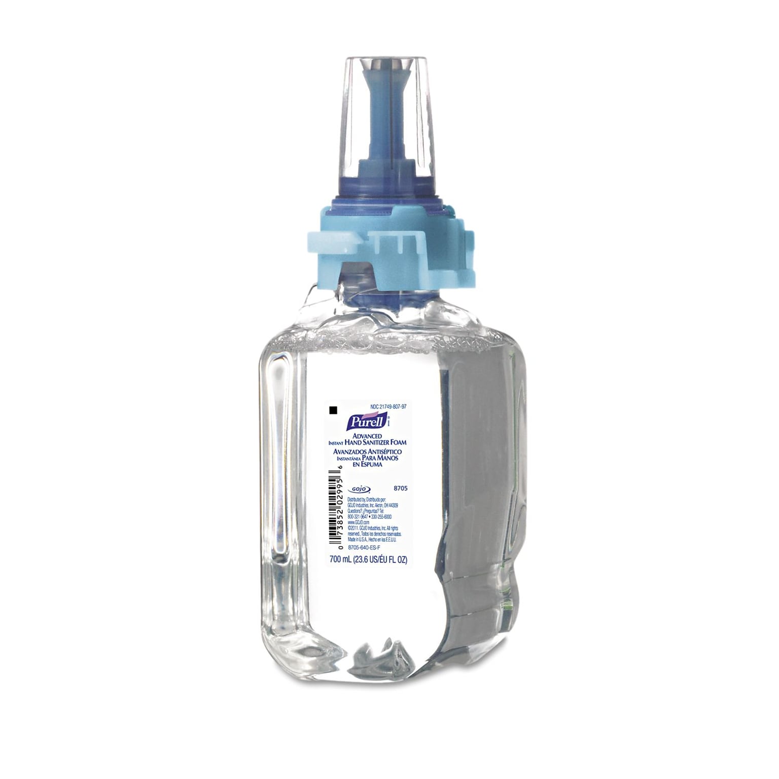 Dispensing Purell Adv Foaming Hand Sanitizer Refill for ADX-7 Disp, 700 mL, 4/Pk (8705-04)