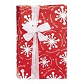 Christmas Gale Gift Wrap, White/Red, 30 x 100, RL