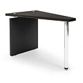 OFM™ Profile Series Laminated Wedge Table With Steel Tube Legs, Asian Night/Black Leg Panel