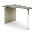 OFM™ Profile Series Laminated Wedge Table With Steel Tube Legs, Painted Screen/Gray Leg Panel