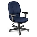 OFM Posture Series Fabric Swivel Task Chair with Arms, Navy, (640-237)