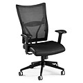 OFM™ Talisto Series Leather Executive Chair With Mesh Low-Back, Black