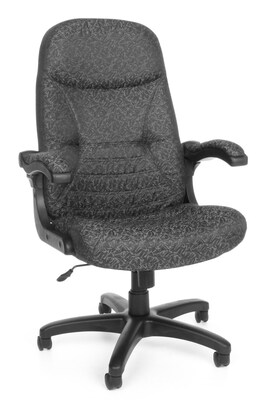 OFM™ Fabric Executive/Conference Chair With Mobile Arms, Gray Carbon