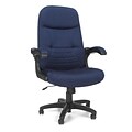OFM MobileArm Fabric High-Back Executive Conference Chair with Flip-up Arms, Navy, (550-304)
