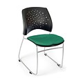 OFM™ Stars Series Fabric Stack Chair With Triple Curve Seat Design, Shamrock Green