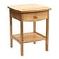 Winsome 22" x 18" x 18" Solid/Composite Wood Curved End Table/Night Stand, Natural