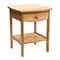 Winsome 22 x 18 x 18 Solid/Composite Wood Curved End Table/Night Stand, Natural