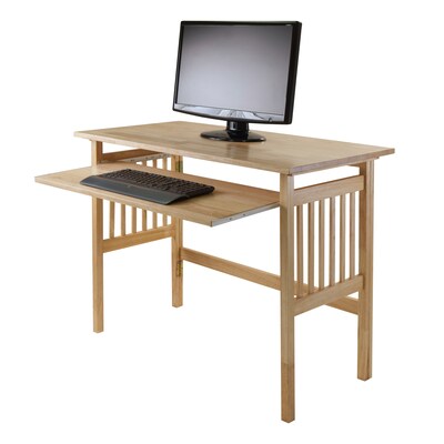 Winsome Solid Wood Folding Computer Desk, Natural