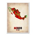 Trademark Fine Art Mexico Watercolor Map 14 x 19 Canvas Art