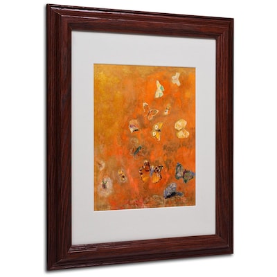 Trademark Fine Art Evocation of Butterflies 11 x 14 Wood Frame Art