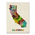 Trademark Fine Art California Map 35 x 47 Canvas Art