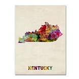 Trademark Fine Art Kentucky Map 35 x 47 Canvas Art