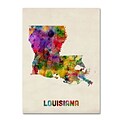 Trademark Fine Art Louisiana Map 24 x 32 Canvas Art