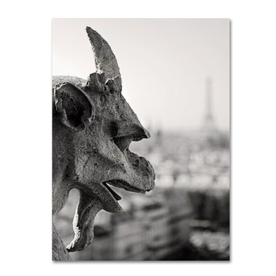 Trademark Fine Art Gargoyle Paris 22 x 32 Canvas Art