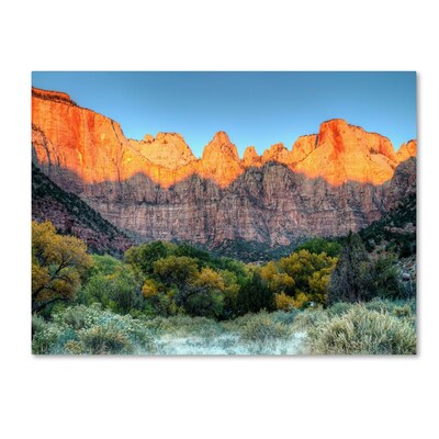 Trademark Fine Art Zion Sunrise 16 x 24 Canvas Art