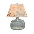AHS Lighting Spa Glass Table Lamp With Butterfly Shade, Clear