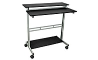 Luxor 40"W x 23.6"D Mobile Stand-Up Computer Desk Presentation Cart 