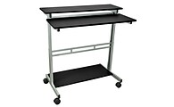 Luxor 40"W x 23.6"D Mobile Stand-Up Computer Desk Presentation Cart 
