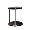 Monarch 23 3/4 Hollow Board/Chrome Metal Accent Table, Cappuccino