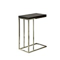 Monarch 25 Hollow Core/Chrome Metal Accent Table, Cappuccino
