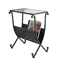 Monarch 23 x 13 x 19 Tempered Glass Magazine Table, Clear