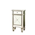 Monarch Mirrored 1 Drawer Accent Cabinet