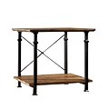 HomeBelle Vintage Industrial Modern End Table, Rustic