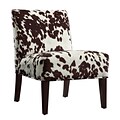 HomeBelle Cowhide Fabric Chair